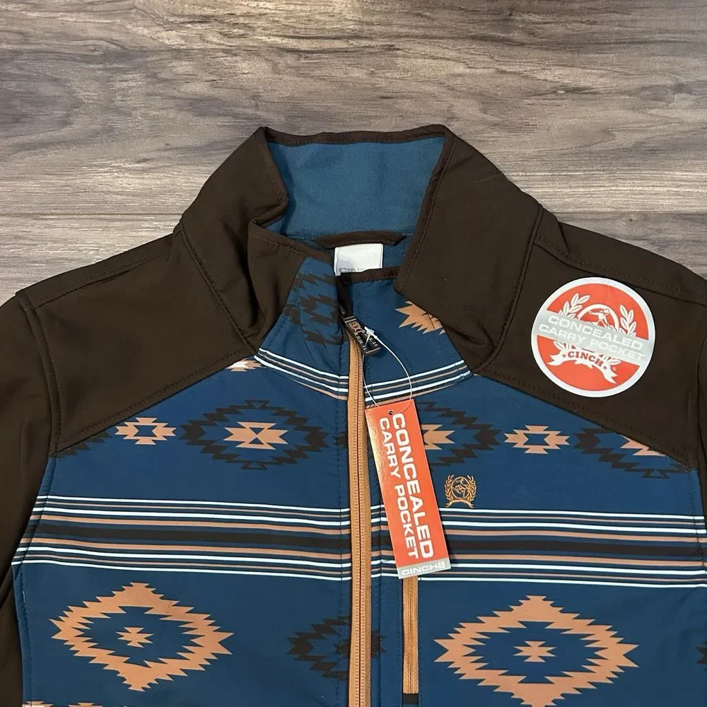 Cinch Ladies Concealed Carry Storm Defense Bonded Aztec Brown Jacket MAJ9858001 - Picture 4 of 14